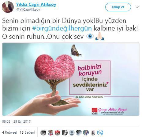 Böylece gün boyunca belirlenen #birgundegilhergun etiketi ile yapılan paylaşımların Becel tarafından Türk Kalp Vakfı