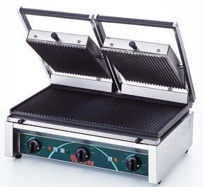 TOST MAKİNELERİ / CONTACT GRILLS Elektrikli Tost Makineleri - Electrical Contact Grills - Контакт Гриль Çift Kapaklı Tost Makinesi Paslanmaz çelik gövdeli, hijyenik, ızgara olarak da kullanılabilen