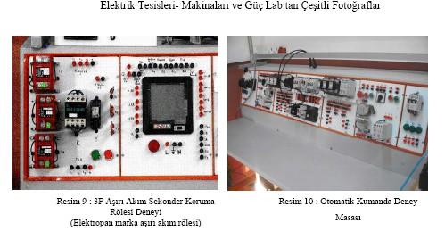 aktif ve pasif elektronik devre elemanları ile devre bağlantı setleri (boardlar) öğrencilere sağlanmaktadır. Elektronik Laboratuarı 3. sınıfın 1.