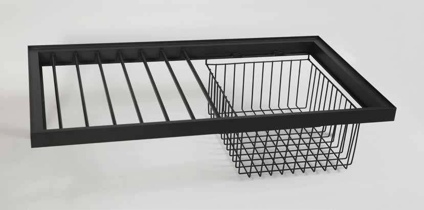 PREMIUM SEPETLİ PANTOLON ASKISI PREMIUM TROUSER HANGER WITH WIRE BASKET Elektrostatik boyalı