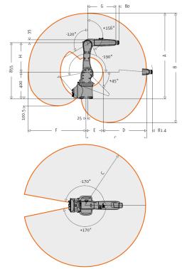 ERPE-METEG Tablo 2.10. Dikey Mafsallı (Articulated) Robotlar Major Eksen Tipi Kinematik Yapı Çalışma Alanı Uygulama Örneği R-R-R (3R) Mafsal Koordinatları (Dikey) 2.1.8.