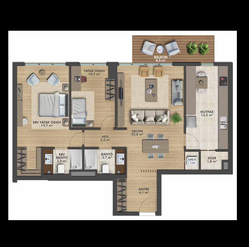 Entryway 27,4 m 2 5,6 m 2 10,1 m 2 20 m 2 13,8 m 2 2,2 m 2 4 m