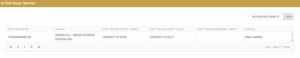 1.2. İthalat Özet Beyan + NCTS + TCGB Örneği (İş Akışı 2) Gümrük Eşya Takip(GET-AP)-Konşimentoya Bağlı İthalat