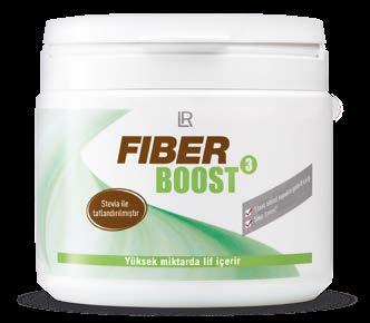 Stevia bitkisi ile tatlandırılmış ve yüksek oranda lif içeren FiberBoost 3, size tokluk hissi vererek zayıflarken