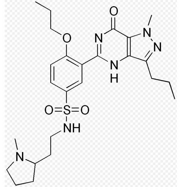 PDE 5 inhibitörlerinin Yapısı Udenafil Üç PDE 5 inhibitörü de çift halka heterosiklik nitrojen içerir Sildenafil ve Vardenafilin bazı