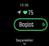 6. Kayıt esnasında, ortadaki düğmeyle veya dokunmatik ekranı kullanarak (etkinleştirilmişse) ekranlar arasında geçiş yapabilirsiniz. 7. Kaydı duraklatmak için üst düğmeye basın.