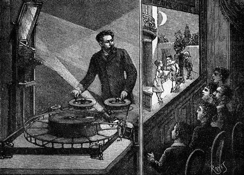 Resim: 10. Emile Reynaud un Optik Tiyatro Gösterisi 1887 yılında hareketli görüntülerle ilgilenmeye başlayan başka bir isim de Amerikalı Thomas Alva Edison olmuştur.