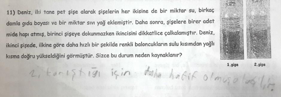 Bilimsel Açıdan Kabul Edilemez: Çalkalanan şişedeki baloncuların daha hızlı yükselmesini, daha hafif olmalarına ve oluşan