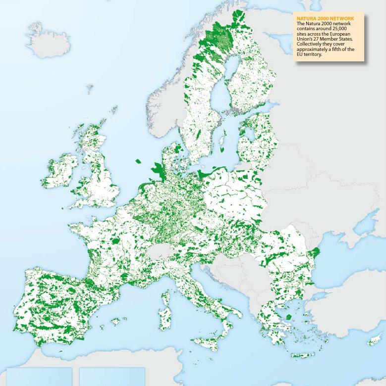 Natura 2000 AB nin Rolü Seçilmiş tür ve habitatlar için