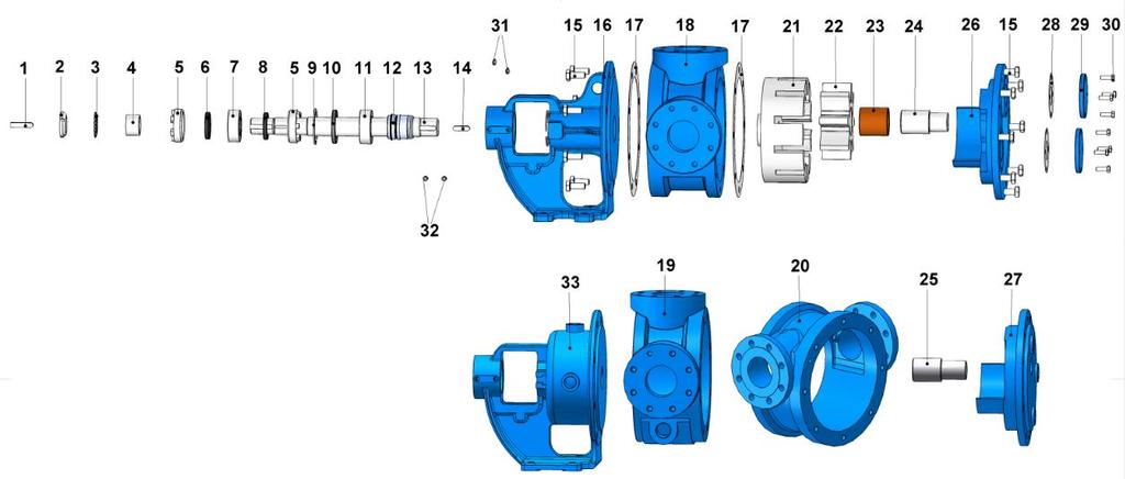 YEDEK PARÇA LİSTESİ / SPARE PARTS LIST MEKANİK SALMASTRALI, CEKETLİ VE KÖR KAPAKLI / SEALED WITH MECHANICAL SEAL, JACKETED, AND WITH BLIND COVER No PARÇA İSMİ PART NAME ADET/ QTY.