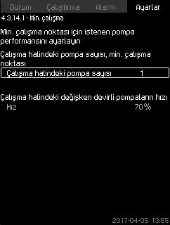 Türkçe (TR) 7.7.38 Min. çalışma (4.3.14.1) 7.7.39 Maks. çalışma (4.3.14.2) Şekil 84 Min.