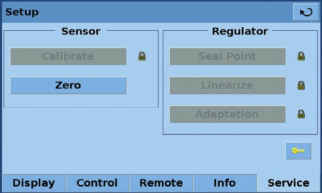 7.8.5 Service CONFIGURARE Ecranul SETUP SERVICE (service configurare) reprezintă o zonă protejată prin parolă unde se realizează calibrarea