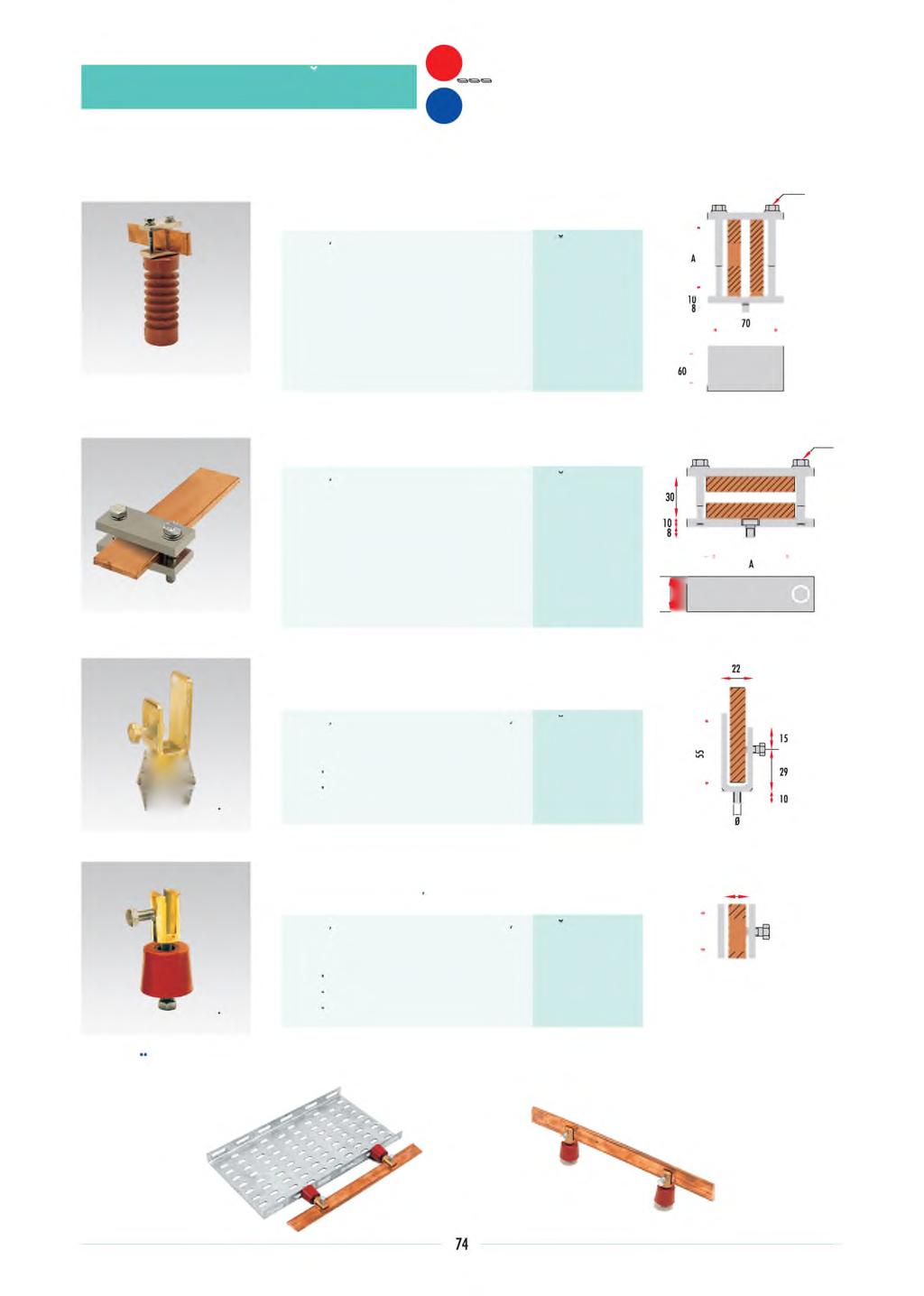 TOPRAKLAMA YE BAGLANTI BARA TUTUCULARI Flat bar connector Держатель пластины G BD-101 BARA TUTUCULARI (DlK) Flat bar connector (Vertical) Д ерж атель пластины [вертикальный] A O rder code W e ig h t