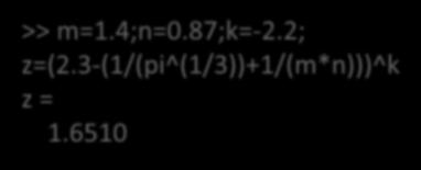 Görüntü MATLAB İşleme ile ANALİZ (Temel Matlab) m=1,4 n=0,87 ve k=-2,2 için z değerini