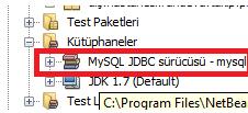 MySQL JDBC Sürücüsü JAVA-MySQL bağlantısı için classınızın içine şu kodları yazmanız gerekiyor.