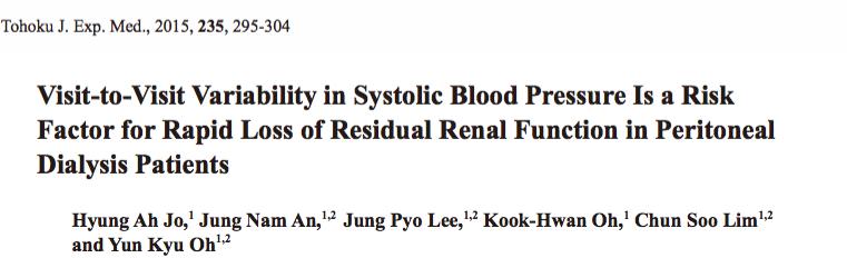 Visit-to-visit systolic blood pressure variability (VTV-SBPV) is correlated with cardiovascular complications.