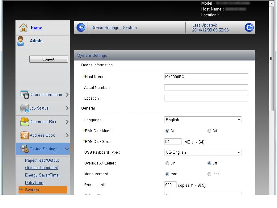 Makinenin Kurulması ve Ayarlanması > Embedded Web Server RX Cihaz Bilgisinin Değiştirilmesi 1 Ekranı görüntüleyin. 1 İnternet tarayıcınızı açın.