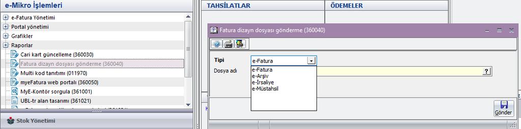 Mikro - Programlarında Yapılan Yenilikler E-Mikro İlemleri/Fatura