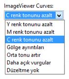 Fiery Command WorkStation 6 Renk ayarları ImageViewer Curves Kullanıcıların renk eğrilerini iş başına veya iş akışı başına