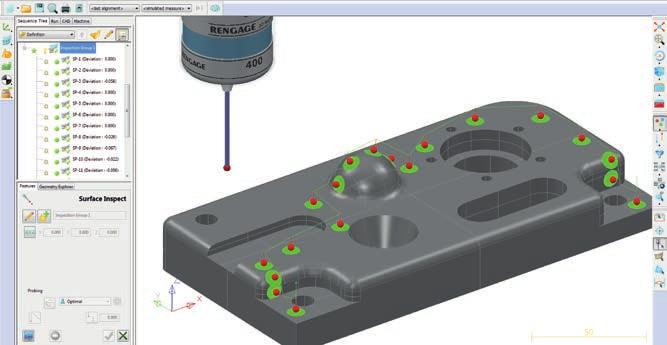 Tezgah dışı (PC Tabanlı) programlama PowerINSPECT OMV Pro Delcam PowerINSPECT OMV Pro, kullanıcıların kendi takım tezgahları üzerinde CMMtarzı, işleme-sonrası denetim ve doğrulama işleri