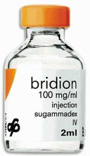 Sugammadex (Bridion) Rokuronyum un ve Vekuronyum un antagonistidir. Uygulama doz aralığı 2-4 mg/kg dır.