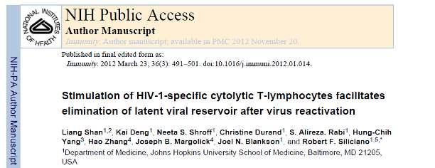 Reaktive olan CD4+ T hücreleri viral sitopatik etki ile öldürülmez Latent rezervuarın