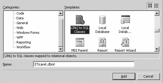 SQL ve XML için LINQ Kullanımı 813 Bu işlemlerin SQL Server tarafındaki sorgu ifadesi aşağıdaki gibi oluşur.