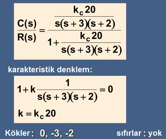 Karakteristik denklemi şu şekilde yazın: Buradaki k parametresi ilginçtir. 2.