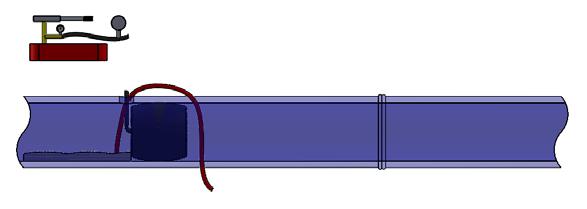 Boruyu şişirin ve suyu engelleyin If neccessary it using a small diameterflex