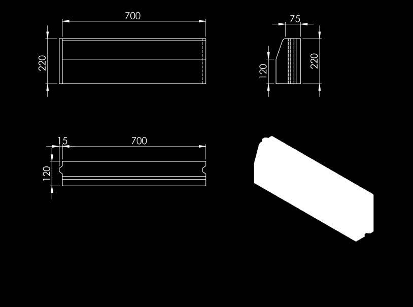 x17x25 35ºdış köşe dönüş 17 25 6.5 x17x25 35ºiç köşe dönüş 17 25 6.