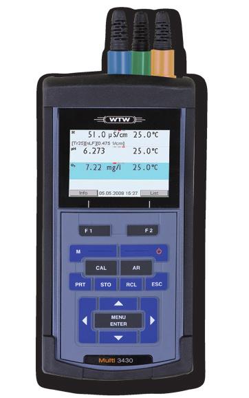 Çoklu Parametre Ölçüm Cihazları Portatif Dijital Multiparametre Ölçüm Cihazı Multi 310, 320, 330 portatif dijital ölçüm cihazları, takılan elektrotu (ph,iletkenlik, oksijen) otomatik olarak algılar