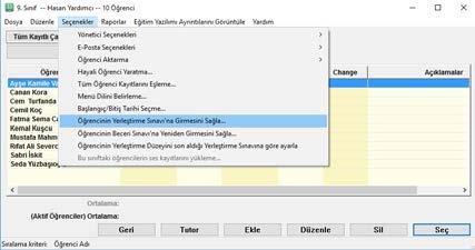 10 ÖNEMLİ NOT: Öğrencilerin çalışmaya başlayabilmeleri için öğretmenlerinin Records Manager yazılımı üzerinden Düzey Belirleme Sınavı (Placement Test) yazılımını öğrenci kullanımına açmaları