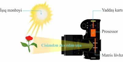 3 (f) Yaradıcı tətbiqetmə Araşdırma 2 Məsələ. Şəkli çəkilən cismin fotoaparatın obyektivindən cisim məsafəsi 6 m, xəyal məsafəsi isə 6 sm-dir.