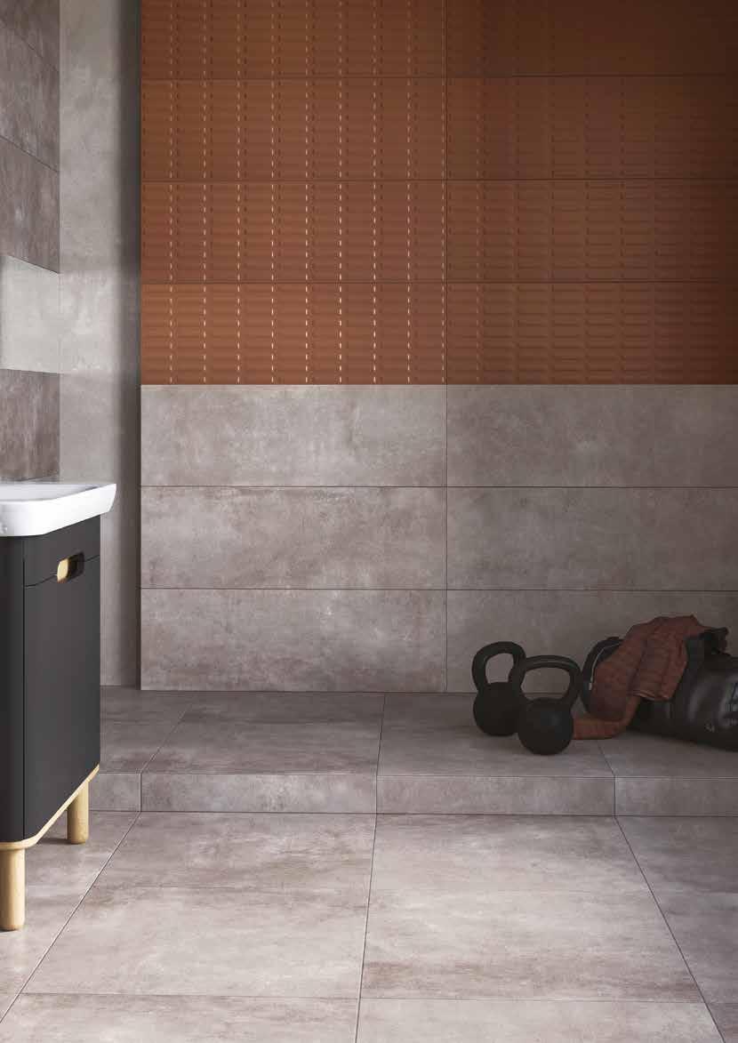 Yer Karoları / Floor Tiles: K9462607R 60x60 cm Studio-Plate Beton Gri / Cement Blush Duvar Karoları / Wall Tiles: