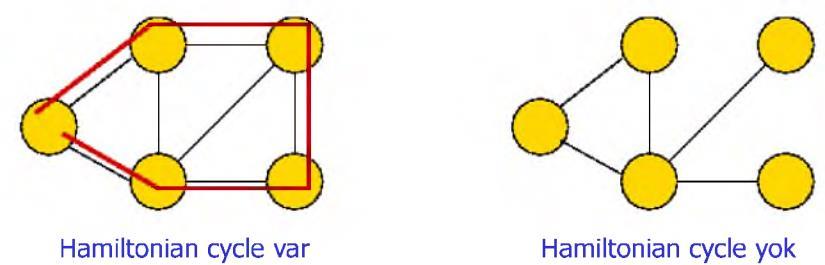 80 Hamiltonian ve Euler Cycle Hamiltonian döngüsü: Bir G grafında, başlangıç ve