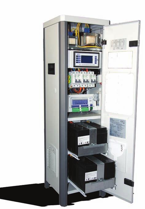 farklı alarmı bildirebilen toplam 15 adet kontak çıkışları RS-485 fiziksel arayüzü üzerinden Modbus RTU protokolü ile haberleşme Mikrodenetleyici denetimli, thyristör anahtarlamalı doğrultma Çıkış