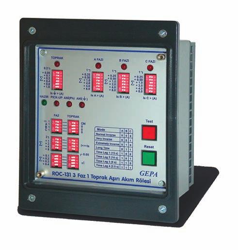 Aşırı Akım Koruma Rölesi ROC-131 3 Faz 1 Toprak Aşırı Akım Rölesi ROC-130 3 Faz Aşırı Akım Rölesi