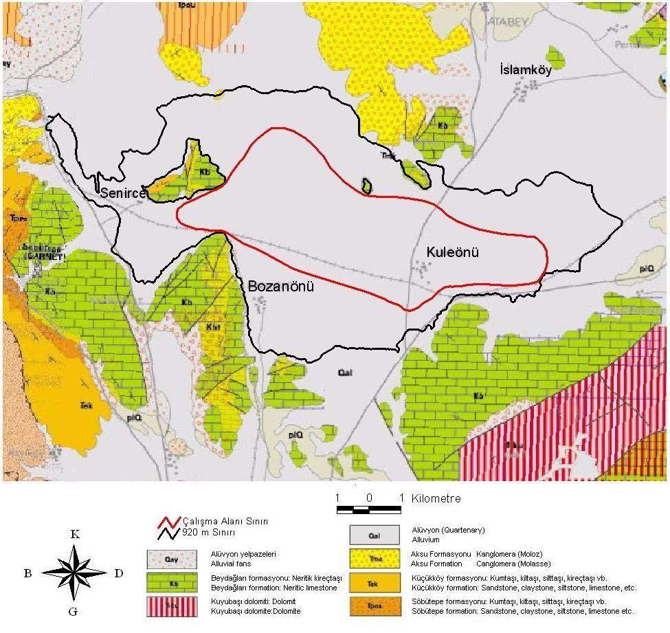 12 3.1.3. Jeolojik Yapı Isparta ovası yer yer 300 m den fazla kalınlığa sahip alüvyonlarla örtülüdür.