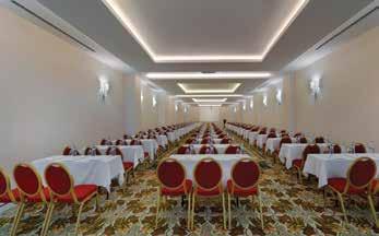 Toplantı - Seminer 1 adet 300 m 2 toplantı salonu, 2 adet 200 m 2 toplantı salonu toplam 3 adettir. Tüm salonlarımızın tavan yüksekliği 400 cm dir.