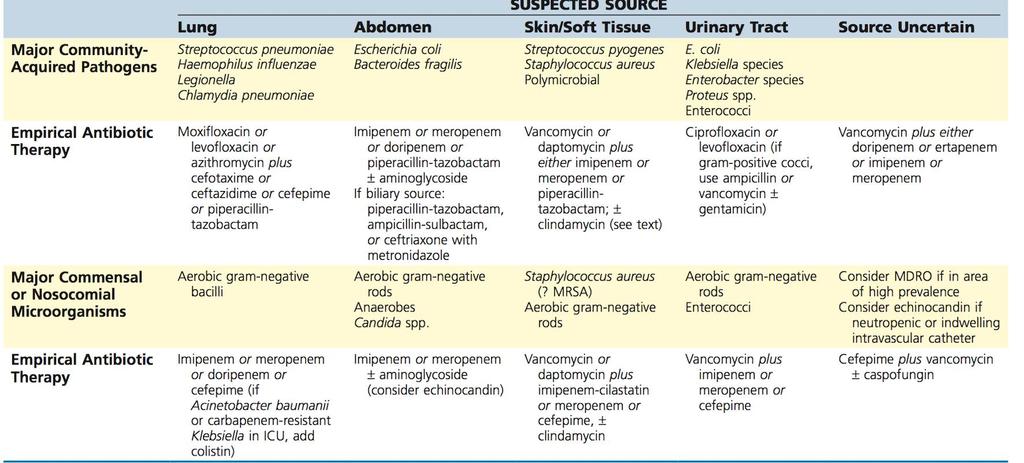 Sepsis te antimikrobiyal tedavi