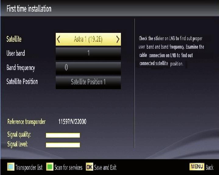 DiSEqC switch: If you have multiple satellite dishes and a DiSEqC switch, select this antenna type.