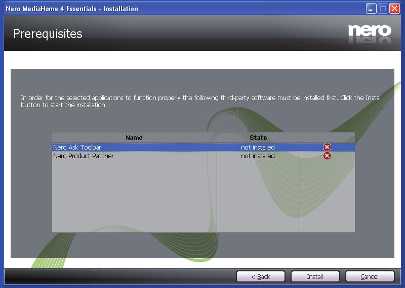 7. Use Typical installation and click the Next button. The Prerequisites screen is displayed.
