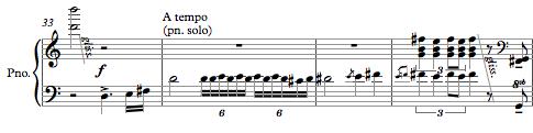 2.1.3 Piyano soloları Tango müziğinde, bir bölümdeki herhangi bir melodi piyanistin icra etmesi için piyano partisine bırakılır.