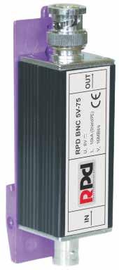 RPD BNC V Koaksiyel kablo ile iletim yapan veya video sinyali taşıyan hatlarda darbe gerilimlerine karşı koruma amaçlı olarak GB 10.1-00 / IEC 1-1:000 standardında tasarlanmıştır.