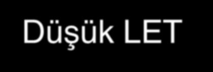 LET Biyolojik hedefin büyüklüğüne ilişkin iyon kümelerenin ayırımı Düşük LET