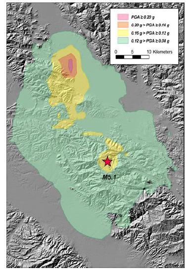 12, 1998. The epicenter is near the southeast end of the fault break.