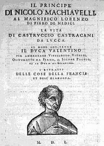 Aşkın Devlet Anlayışında Sivil Toplum Niccolò Machiavelli - Prens