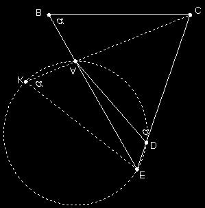 CD. CE AB. AE = AC. CK AC. AK = AC. ( CK AK ) = AC 2 olup elde edilir. Tersine olrk CD. CE = AC 2 + AB. AE CD. CE = AC 2 + AB. AE eşitliğinin sğlndığını kbul edersek [1] yrdımı ile AC. AK = AE.