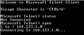 Telnet İstemcisi komut istemi, aşağıdaki komutları kabul eder: Komut Açıklama Ana bilgisayar ile bir Telnet bağlantısı kurmak için, open ana bilgisayar adı komutu kullanılır.