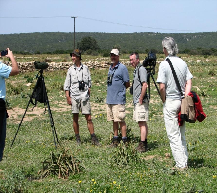 Bird Observation Interested in birds Searches for special places where birds can be found Travels during bird